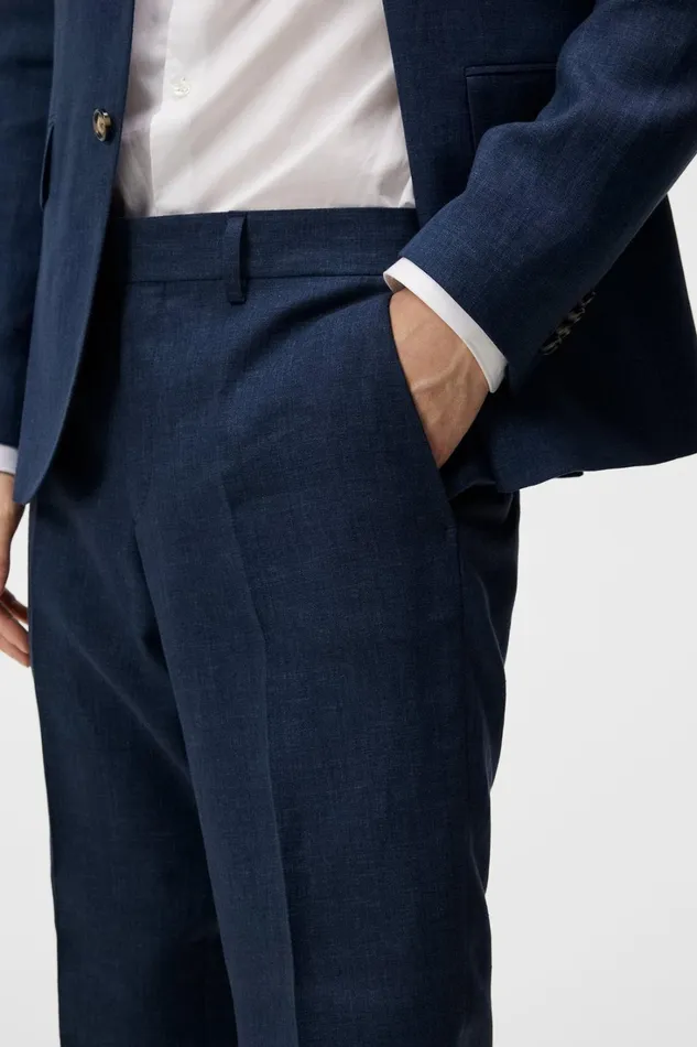 Men Grant Super Linen Pants Blue Indigo JLindeberg Tailored Trousers Men Grant Super Linen Pants Blue Indigo JLindeberg Tailored Trousers