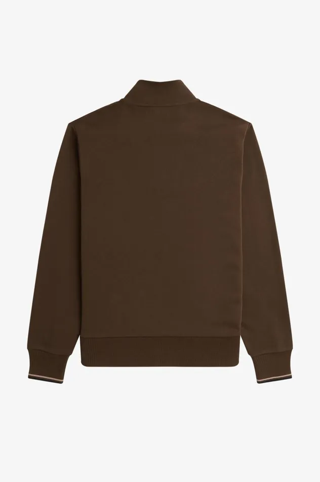 Men Half Zip Sweatshirt Burnt Tobacco Fred Perry Tracksuits