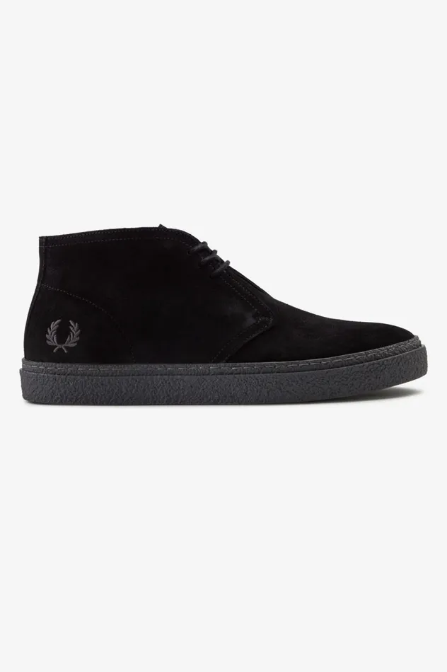 Men Hawley Black Fred Perry Shoes