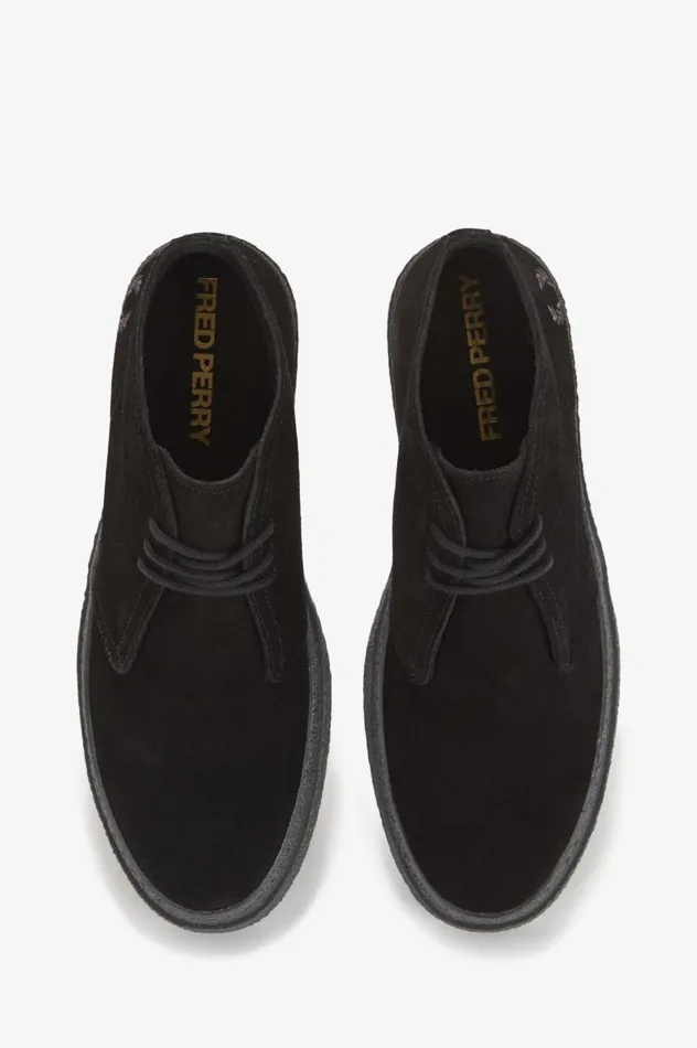 Men Hawley Black Fred Perry Shoes