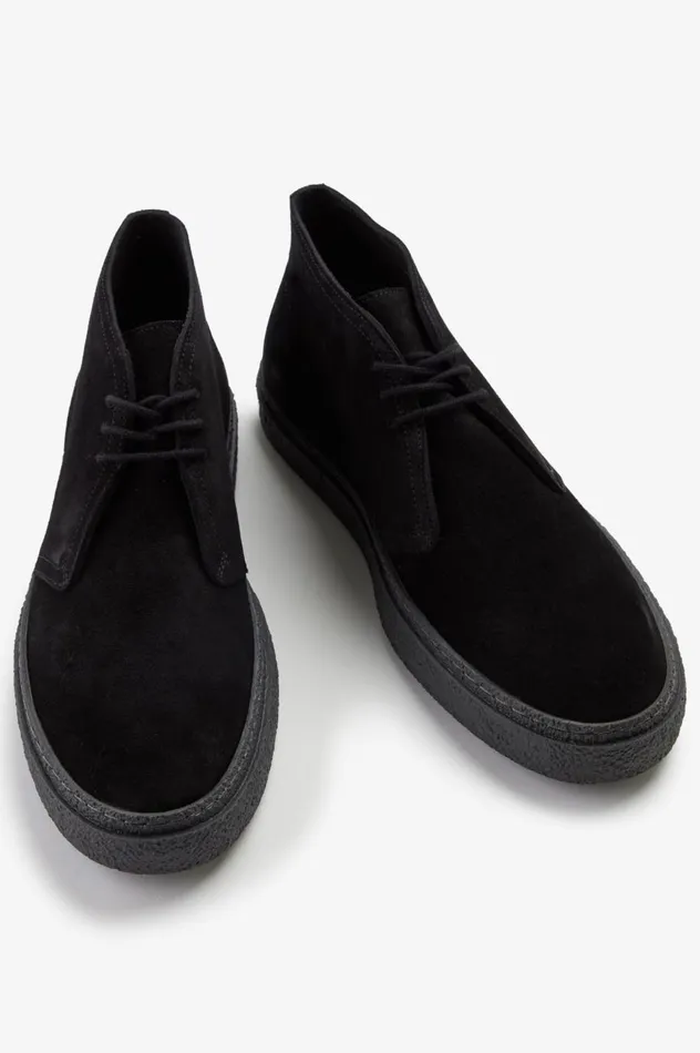 Men Hawley Black Fred Perry Shoes