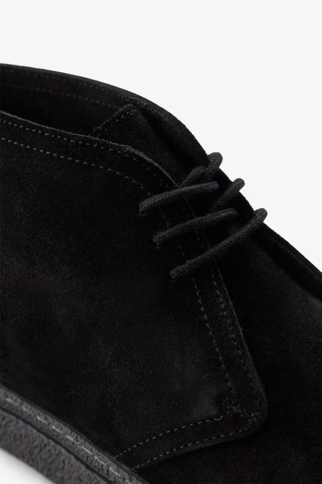 Men Hawley Black Fred Perry Shoes