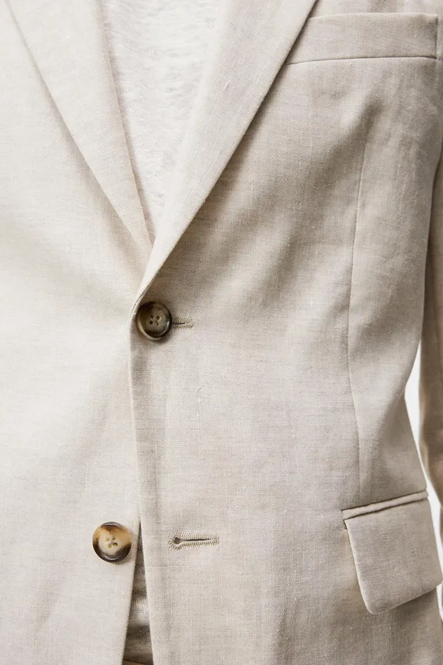 Men Hopper U Super Linen Blazer Safari Beige JLindeberg Blazers Men Hopper U Super Linen Blazer Safari Beige JLindeberg Blazers