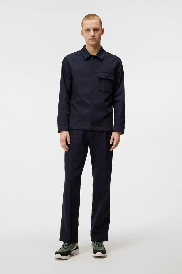 Men Jason Buttoned Cotton Stretch JL Navy JLindeberg Overshirts Men Jason Buttoned Cotton Stretch JL Navy JLindeberg Overshirts