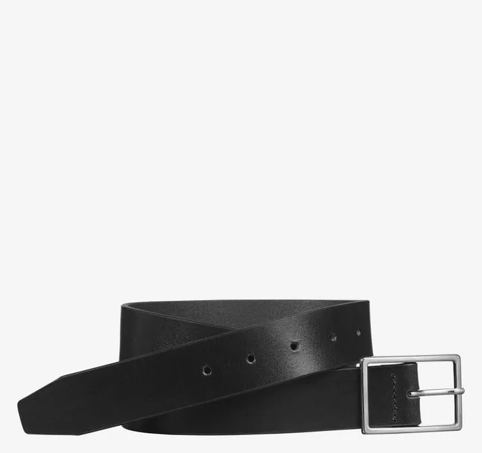 Men Johnston and Murphy Belts PolishedNickel Buckle Belt Black
