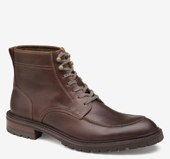 Men Johnston and Murphy Boots Barrett Moc Toe Boot Mahogany Full Grain Men Johnston and Murphy Boots Barrett Moc Toe Boot Mahogany Full Grain