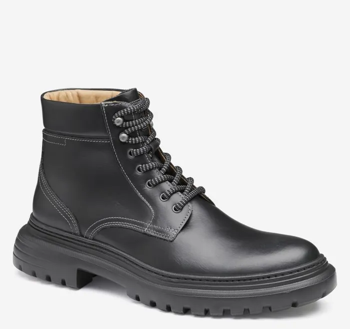 Men Johnston and Murphy Boots Kelton Plain Toe Boot Black Full Grain Men Johnston and Murphy Boots Kelton Plain Toe Boot Black Full Grain