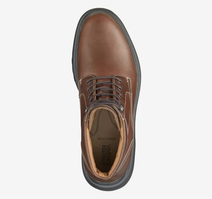 Men Johnston and Murphy Boots Kelton Plain Toe Boot Mahogany Full Grain Men Johnston and Murphy Boots Kelton Plain Toe Boot Mahogany Full Grain