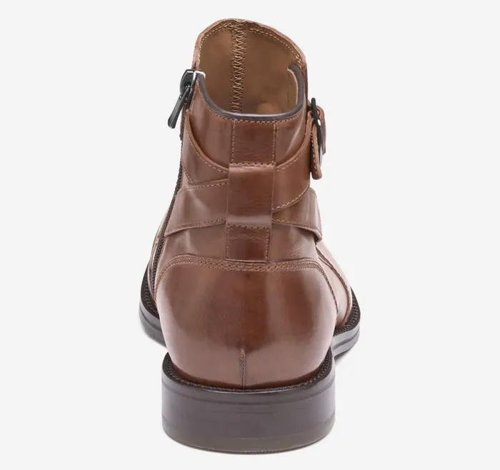 Men Johnston and Murphy Boots Meade Buckle Boot Teak Italian Calfskin Men Johnston and Murphy Boots Meade Buckle Boot Teak Italian Calfskin