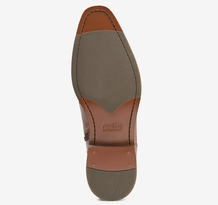 Men Johnston and Murphy Boots Meade Buckle Boot Teak Italian Calfskin Men Johnston and Murphy Boots Meade Buckle Boot Teak Italian Calfskin