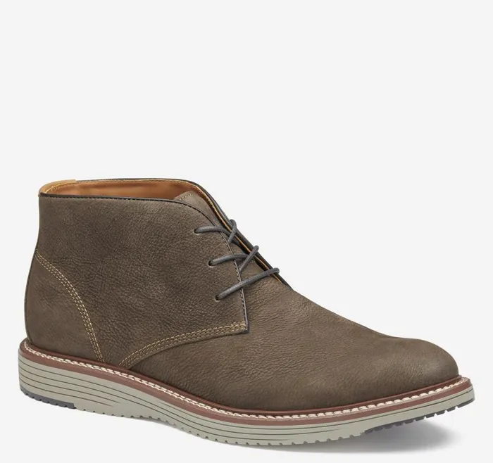 Men Johnston and Murphy Boots Upton Chukka Brown Nubuck