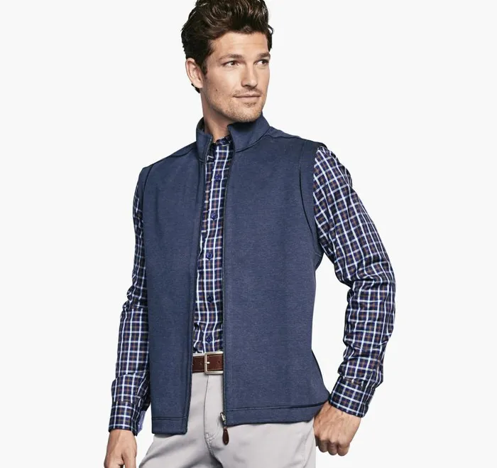 Men Johnston and Murphy Coats Jackets and Vests Reversible Solid Vest Brownnavy Men Johnston and Murphy Coats Jackets and Vests Reversible Solid Vest Brownnavy