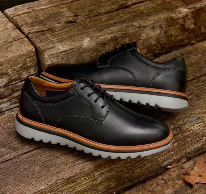 Men Johnston and Murphy LaceUps Braydon Plain Toe Black Full Grain Men Johnston and Murphy LaceUps Braydon Plain Toe Black Full Grain
