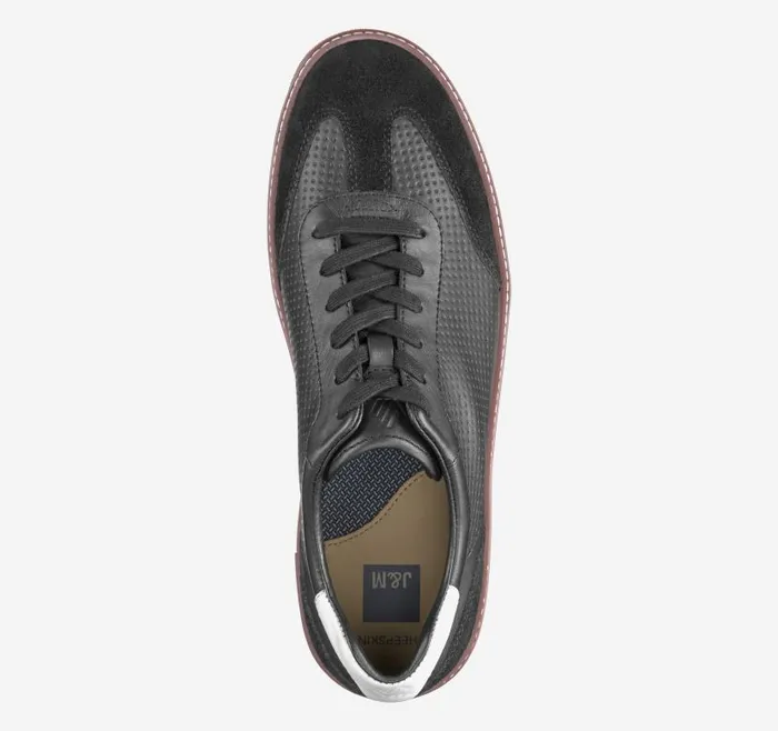 Men Johnston and Murphy LaceUps McGuffey TToe Black Embossed Full Grainsuede Men Johnston and Murphy LaceUps McGuffey TToe Black Embossed Full Grainsuede