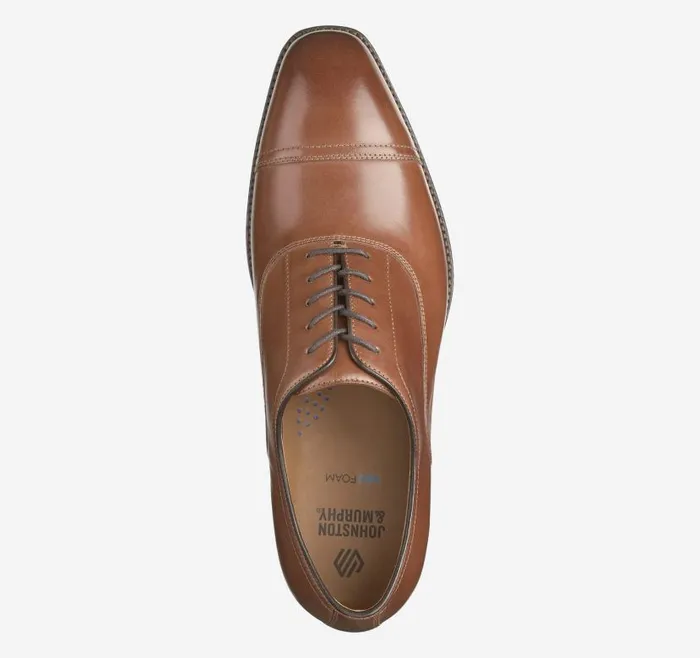 Men Johnston and Murphy LaceUps Sullivan Cap Toe Tan Italian Calfskin Men Johnston and Murphy LaceUps Sullivan Cap Toe Tan Italian Calfskin