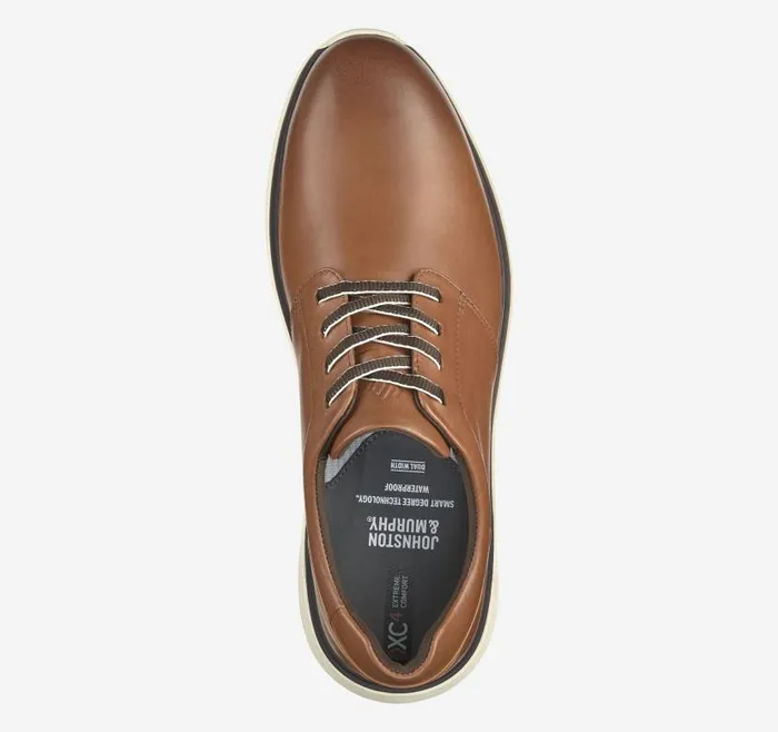 Men Johnston and Murphy LaceUps XC4 Prentiss 2 Plain Toe Tan Waterproof Full Grain Men Johnston and Murphy LaceUps XC4 Prentiss 2 Plain Toe Tan Waterproof Full Grain