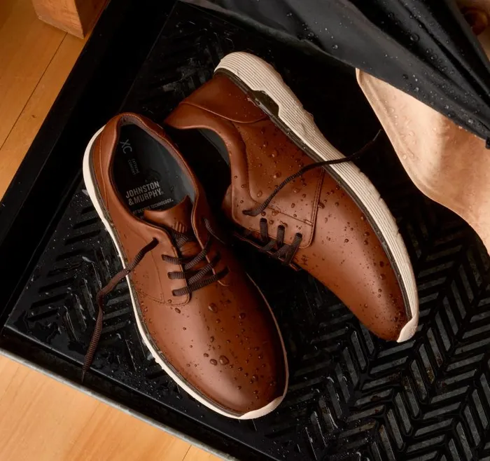 Men Johnston and Murphy LaceUps XC4 Prentiss 2 Plain Toe Tan Waterproof Full Grain Men Johnston and Murphy LaceUps XC4 Prentiss 2 Plain Toe Tan Waterproof Full Grain