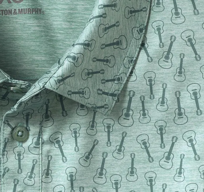 Men Johnston and Murphy Polos and Tees XC4 Performance Polo Green Tonal Guitar Men Johnston and Murphy Polos and Tees XC4 Performance Polo Green Tonal Guitar