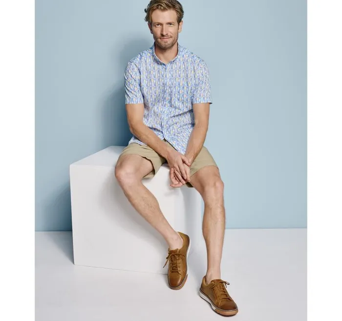 Men Johnston and Murphy ShortSleeve Shirts Printed Cotton ShortSleeve Shirt Bluemulti Pineapple Men Johnston and Murphy ShortSleeve Shirts Printed Cotton ShortSleeve Shirt Bluemulti Pineapple