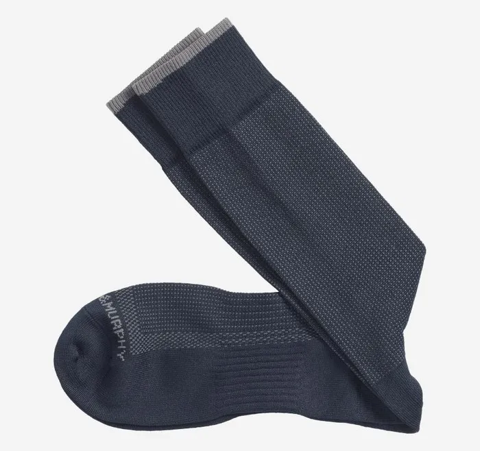 Men Johnston and Murphy Socks First In Comfort Classic Pin Dot Socks Navy