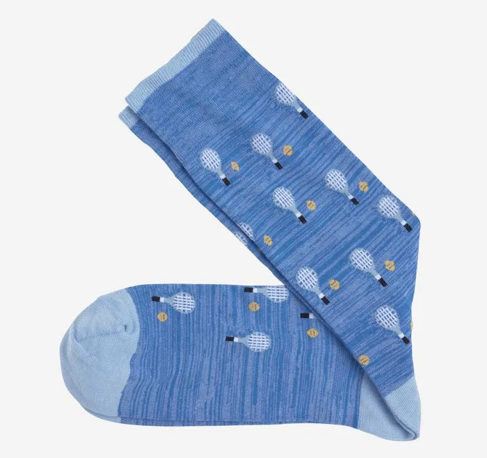 Men Johnston and Murphy Socks Novelty Socks Blue Pickleball