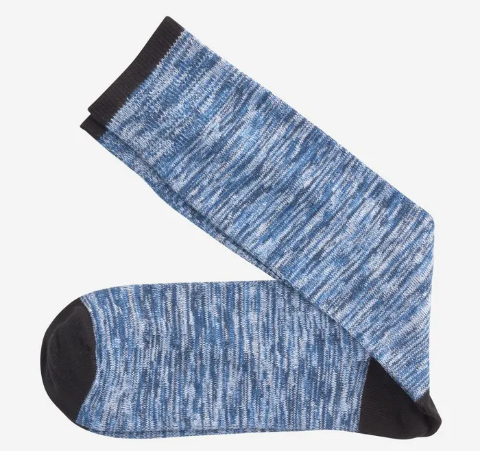 Men Johnston and Murphy Socks Space Dye Colorblock Socks Blue Colorblock