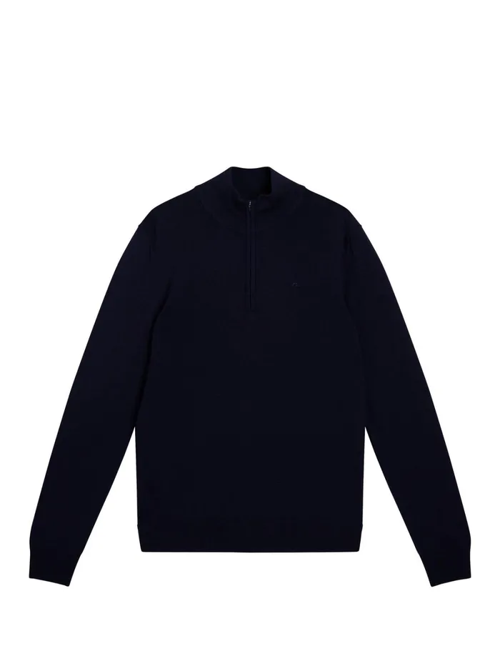 Men Kiyan Quarter Zip Sweater JL Navy JLindeberg Knitwear Men Kiyan Quarter Zip Sweater JL Navy JLindeberg Knitwear