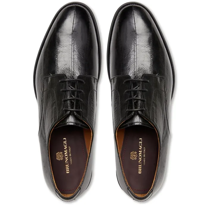 Men Laceups and Oxfords Bruno Magli Asti Traditional Dress DerbyBlack EEL