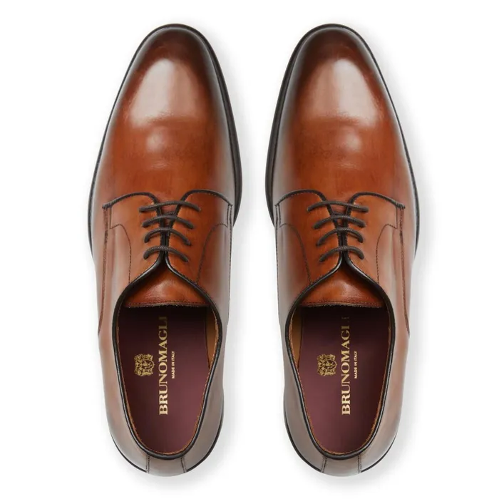 Men Laceups and Oxfords Bruno Magli Salerno Derby Cognac Leather