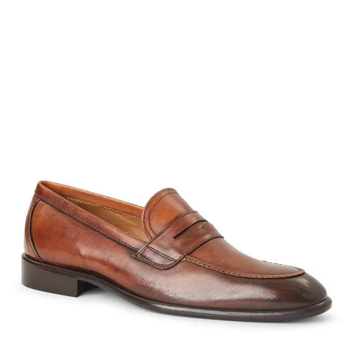 Men Loafers and Slipons Bruno Magli Arden Braided Leather LoaferCognac
