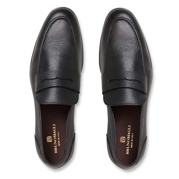 Men Loafers and Slipons Bruno Magli LASTRA SLIPON LEATHER LOAFERBLACK