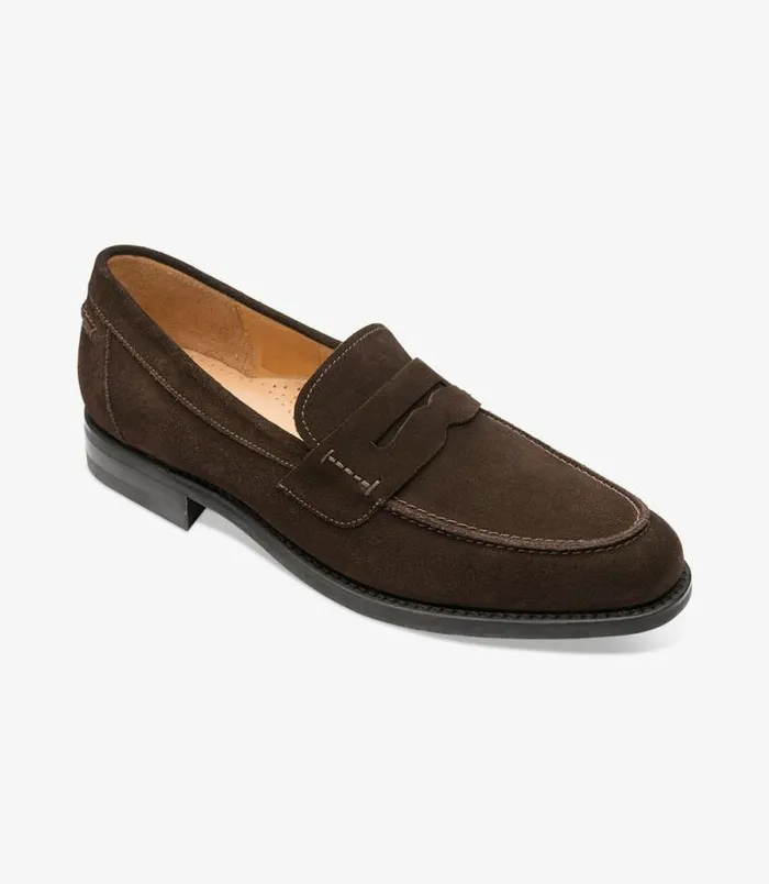 Men Loake Loafers 356 Dark Brown Suede Men Loake Loafers 356 Dark Brown Suede