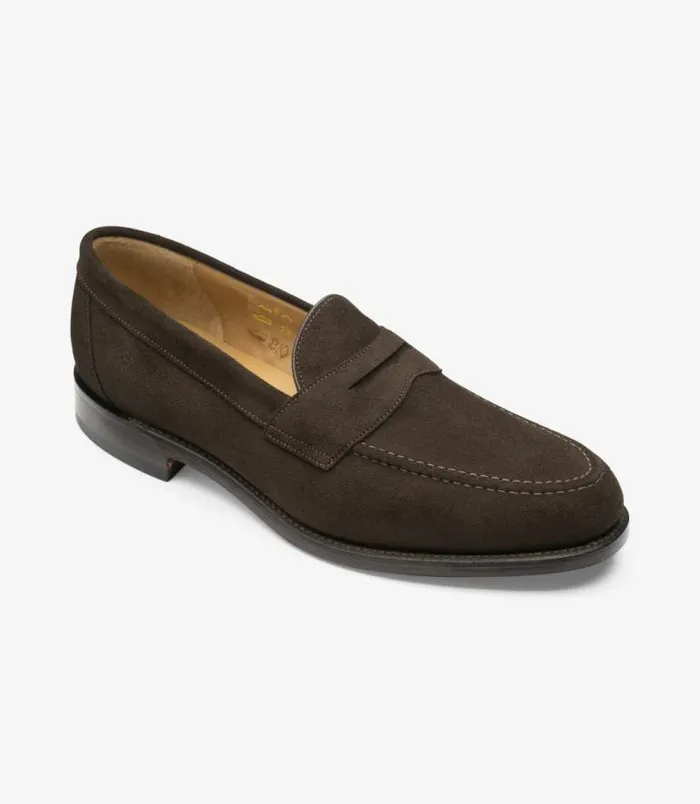 Men Loake Loafers Imperial Dark Brown Suede Men Loake Loafers Imperial Dark Brown Suede