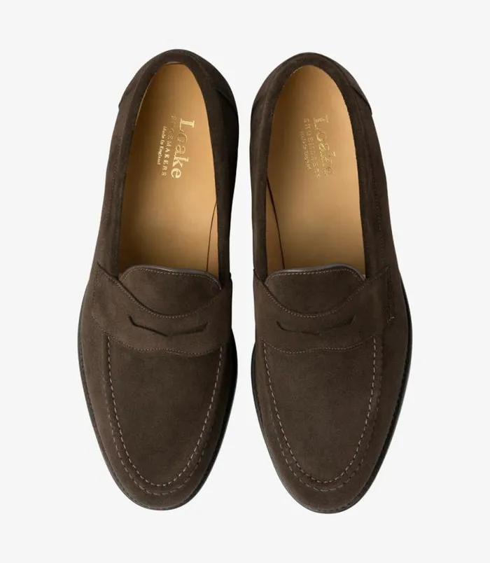 Men Loake Loafers Imperial Dark Brown Suede Men Loake Loafers Imperial Dark Brown Suede