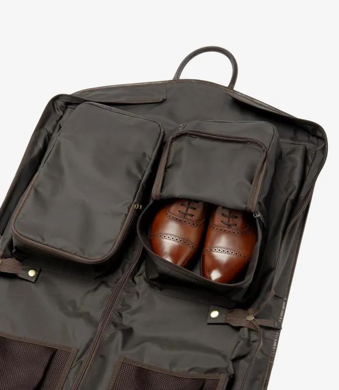 Men Loake Overnight and Wash Bags London Suit Carrier Brown