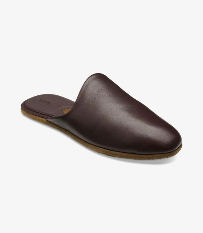 Men Loake Slippers Garrick Slippers Burgundy Grain Men Loake Slippers Garrick Slippers Burgundy Grain