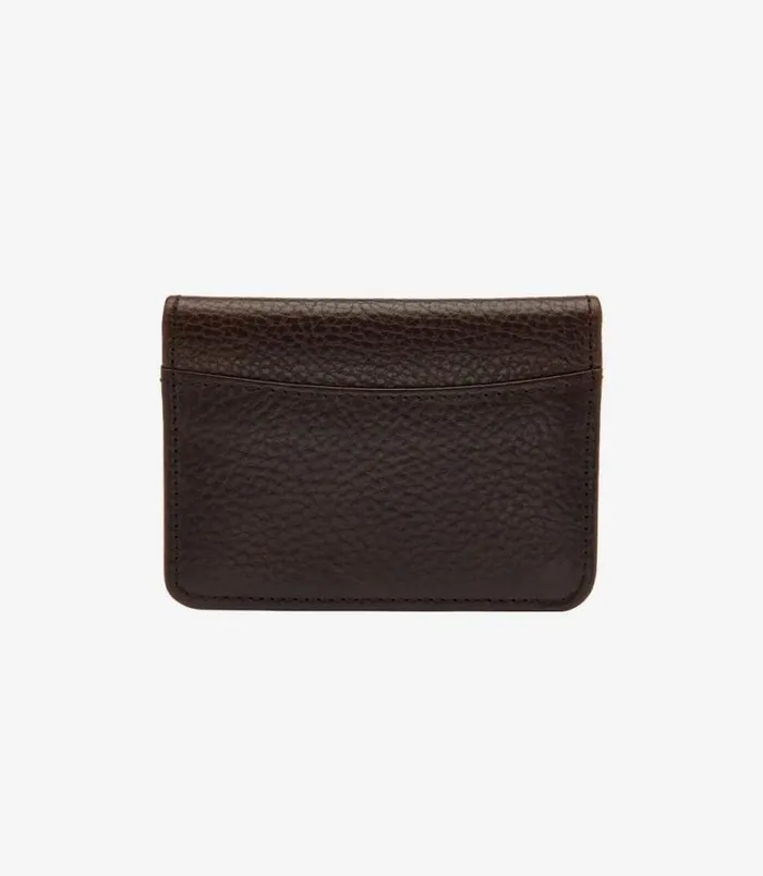 Men Loake Wallets Card Holders Fenchurch Card Holder Dark Brown Grain
