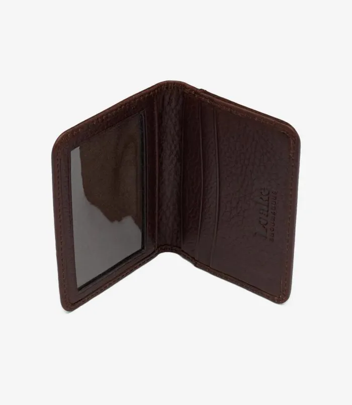 Men Loake Wallets Card Holders Fenchurch Card Holder Dark Brown Grain
