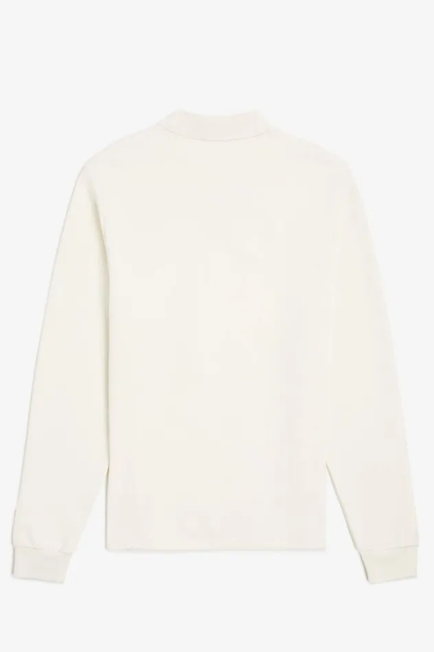 Men Long Sleeve Loopback Sweatshirt Ecru Fred Perry Sweatshirts