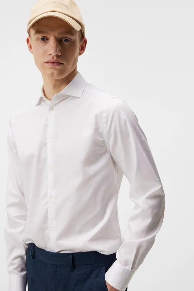 Men Noniron Twill Superslim Shirt White JLindeberg Shirts Men Noniron Twill Superslim Shirt White JLindeberg Shirts