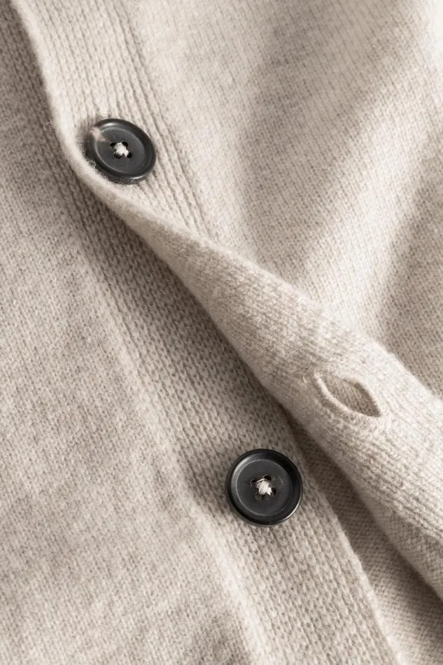 Men Norse Standard Merino Lambswool Cardigan Oatmeal Norse Projects Knitwear