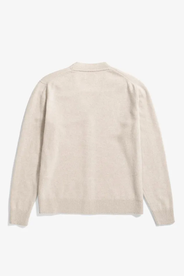 Men Norse Standard Merino Lambswool Cardigan Oatmeal Norse Projects Knitwear