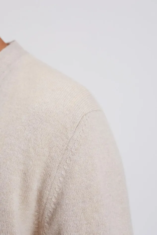 Men Norse Standard Merino Lambswool Cardigan Oatmeal Norse Projects Knitwear