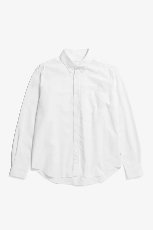 Men Norse Standard Oxford BD Shirt White Norse Projects Shirting