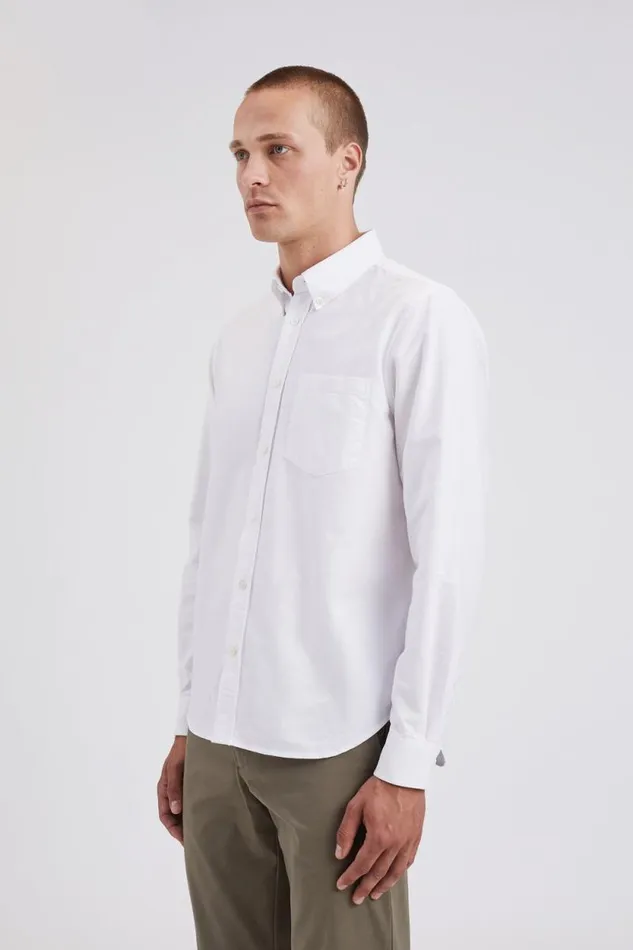 Men Norse Standard Oxford BD Shirt White Norse Projects Shirting