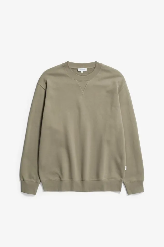 Men Norse Standard Sweatshirt Sediment Green Norse Projects Sweatshirts