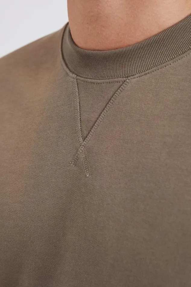 Men Norse Standard Sweatshirt Sediment Green Norse Projects Sweatshirts
