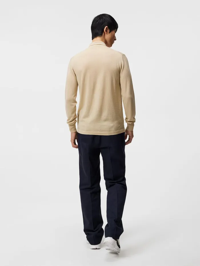 Men Nyle Merino Zip Cardigan Safari Beige JLindeberg Knitwear Men Nyle Merino Zip Cardigan Safari Beige JLindeberg Knitwear