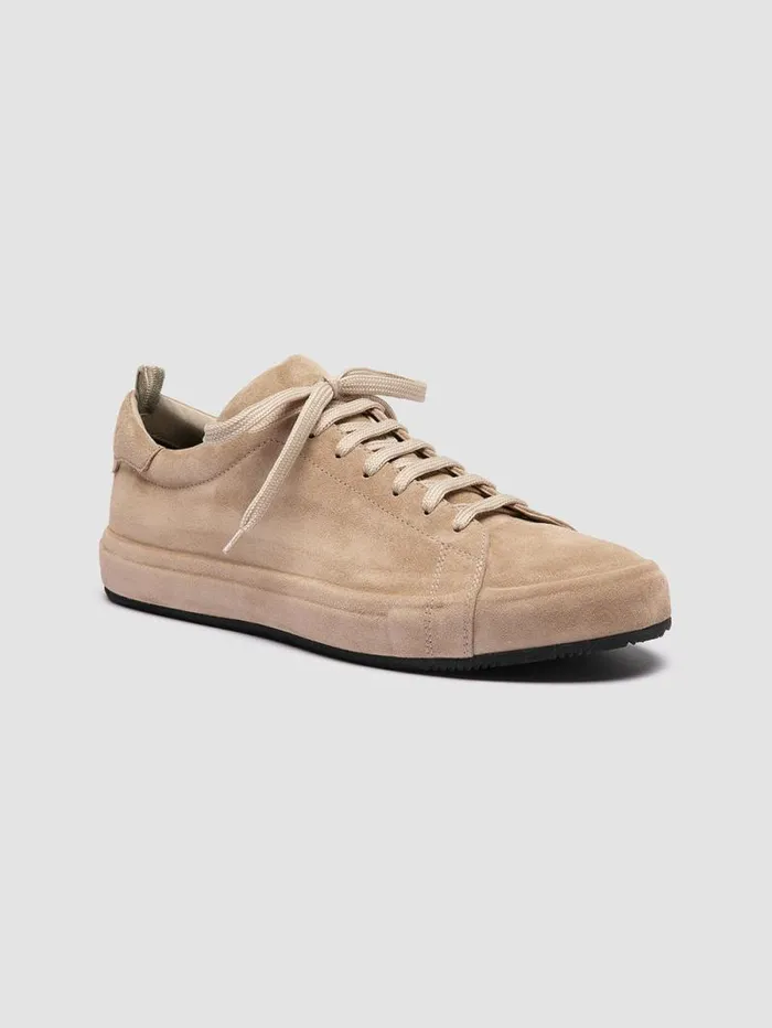 Men Officine Creative Footwear ESSENCE 001 Beige Suede Low Top Sneakers Men Officine Creative Footwear ESSENCE 001 Beige Suede Low Top Sneakers
