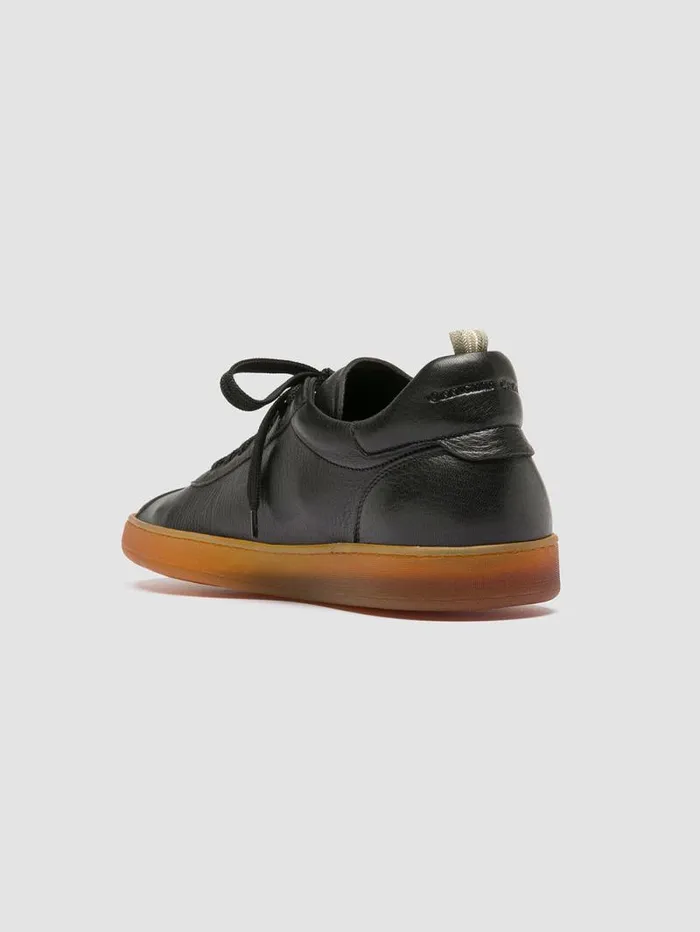 Men Officine Creative Footwear HALO 001 Black Leather Low Top Sneakers Men Officine Creative Footwear HALO 001 Black Leather Low Top Sneakers